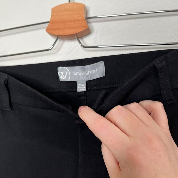 Wit & Wisdom Black Womens Ab-solution Mid Rise Crop Pants Stretch Knit size 20 - Picture 4 of 11